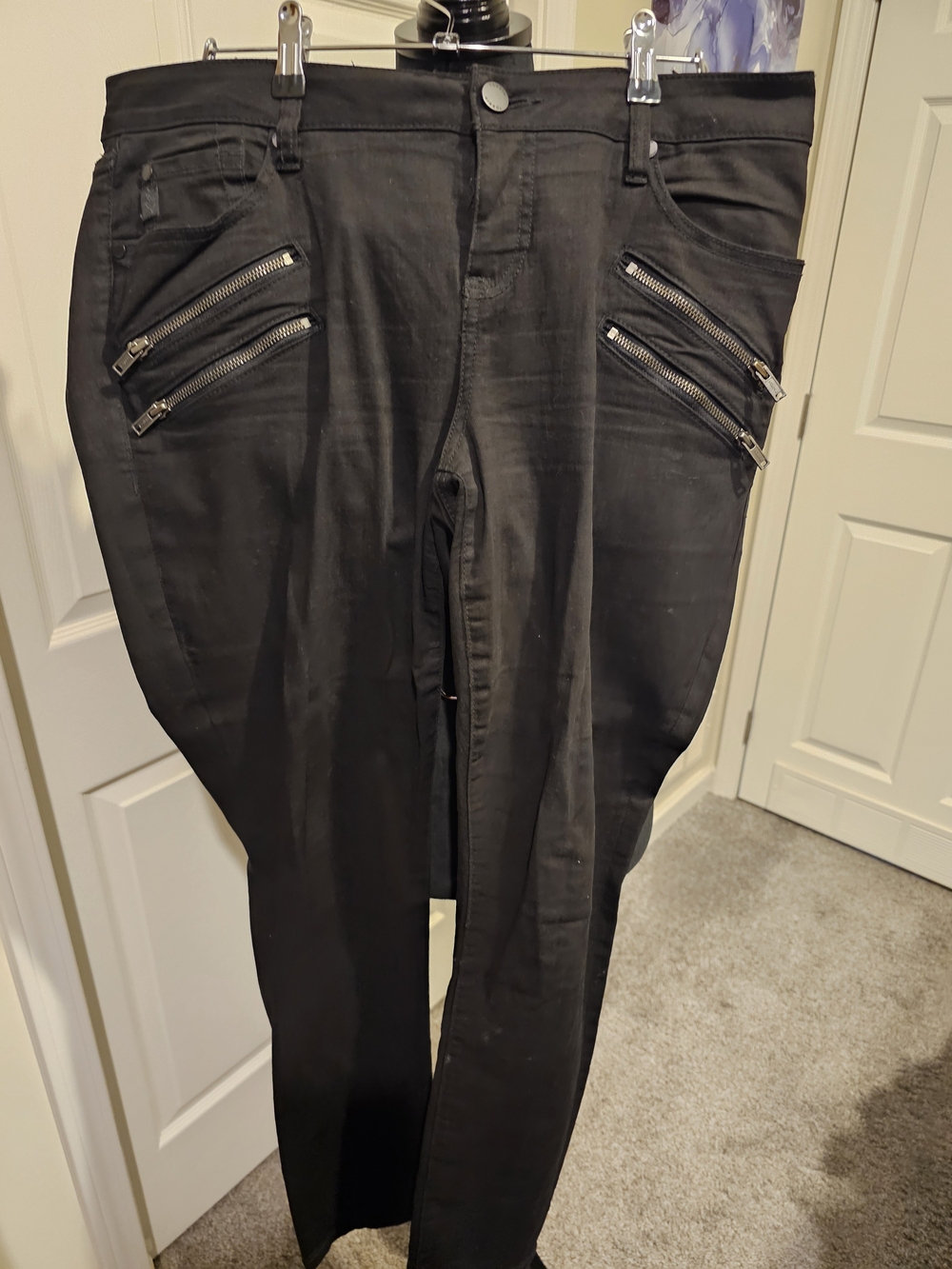 torrid Black Skinny Jeans with Dual Zip Details
